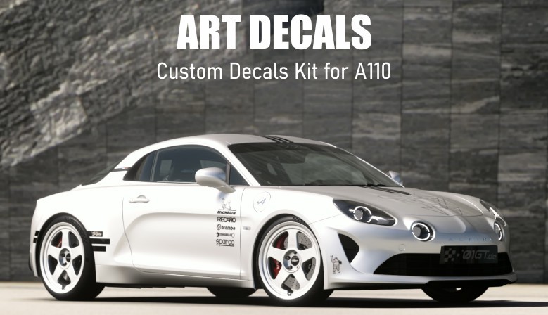 01GT - ART DECALS AVION DE CHASSE Custom Decals Kit for Alpine A110